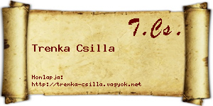 Trenka Csilla névjegykártya